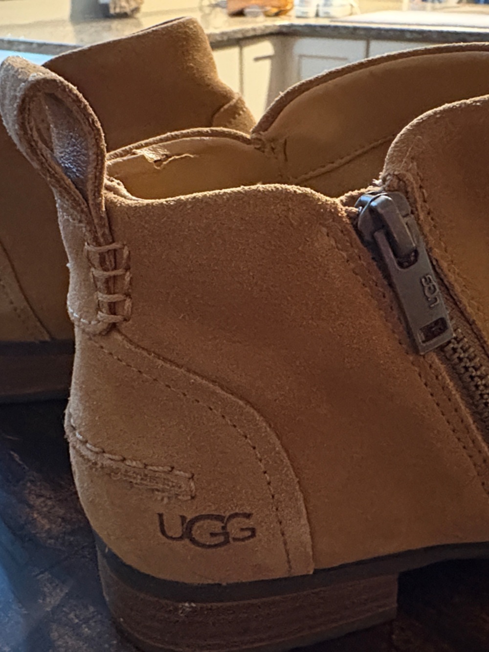UGG Womens Chestnut Tan Suede Zip Chukka Boots - Picture 6 of 8